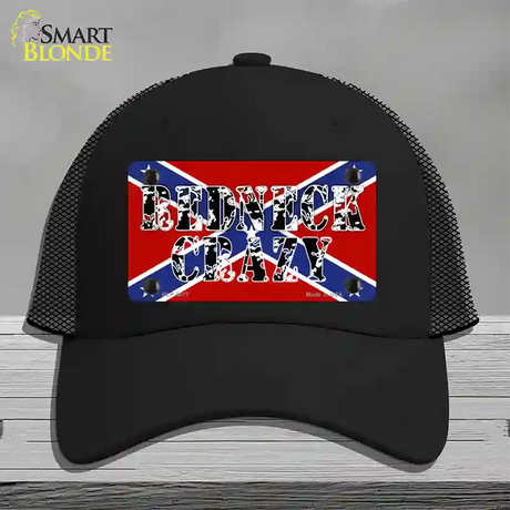 Redneck Crazy Novelty License Plate Hat Mesh / Black