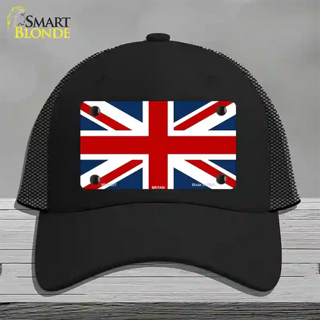 Britain Flag Novelty License Plate Hat Mesh / Black