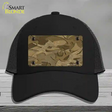 Brown Camouflage Novelty License Plate Hat Mesh / Black