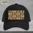 Weave Tan Novelty License Plate Hat Mesh / Black