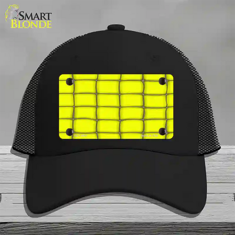 Web Yellow Novelty License Plate Hat Mesh / Black