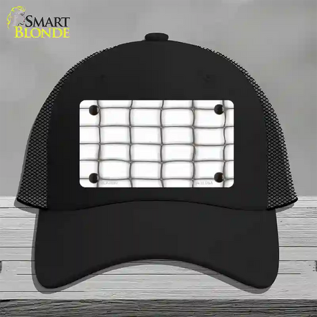 Web White Novelty License Plate Hat Mesh / Black