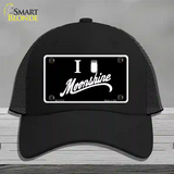 I Love Moonshine Novelty License Plate Hat Mesh / Black