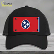 Tennessee State Flag Novelty License Plate Hat Mesh / Black