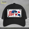 United States Dominican Republic Crossed Flags Novelty License Plate Hat Sign Mesh / Black