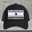 South Carolina Blank Novelty License Plate Hat Mesh / Black
