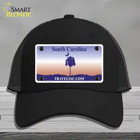 South Carolina Blank Novelty License Plate Hat Mesh / Black