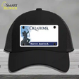 Oklahoma Native America State Blank Novelty License Plate Hat Mesh / Black