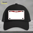 Ohio Maroon Blank Novelty License Plate Hat Mesh / Black