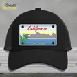 California Lake Tahoe State Blank Novelty License Plate Hat Mesh / Black