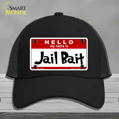 Jail Bait Novelty License Plate Hat Mesh / Black