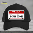 Your Boss Novelty License Plate Hat Mesh / Black