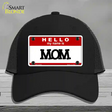 Mom Novelty License Plate Hat Mesh / Black