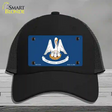 Louisiana State Flag Novelty License Plate Hat Mesh / Black