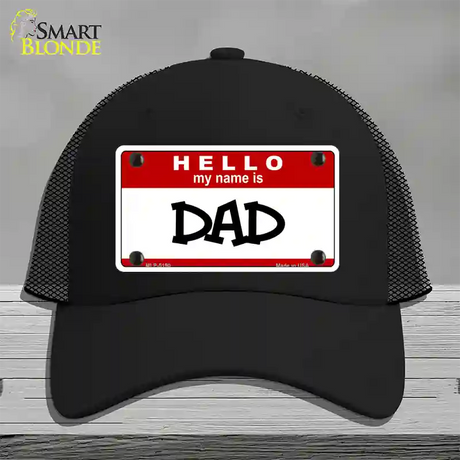 Dad Novelty License Plate Hat Mesh / Black