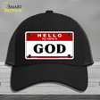 Name Is God Novelty License Plate Hat Mesh / Black