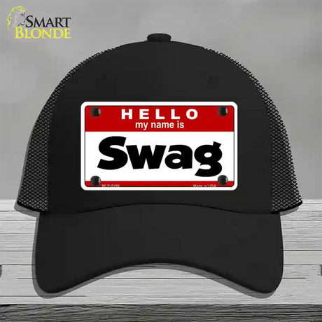 Swag Novelty License Plate Hat Mesh / Black