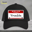 Trouble Novelty License Plate Hat Mesh / Black