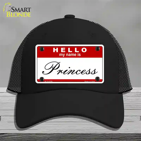 My Name Is Princess Novelty License Plate Hat Mesh / Black