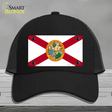 Florida State Flag Novelty License Plate Hat Mesh / Black