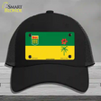 Saskatchewan Flag Novelty License Plate Hat Mesh / Black