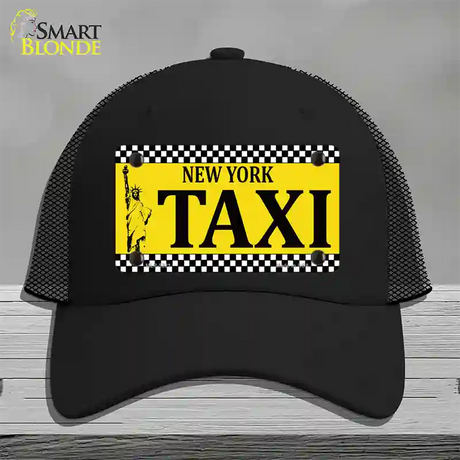 New York Taxi Novelty License Plate Hat Mesh / Black