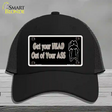 Head Out of Your Ass Novelty License Plate Hat Mesh / Black