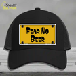 Fear No Beer Novelty License Plate Hat Mesh / Black