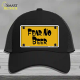 Fear No Beer Novelty License Plate Hat Mesh / Black