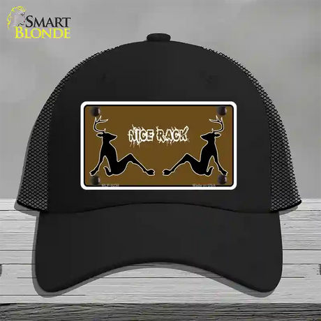 Nice Rack Deer Novelty License Plate Hat Mesh / Black