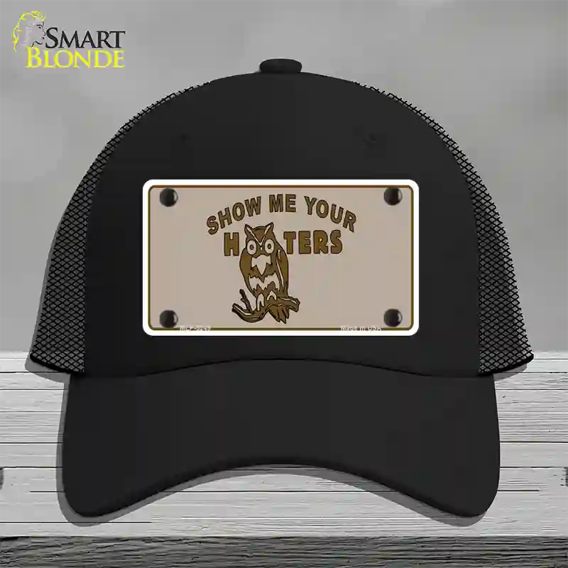 Show Me Your Hooters Novelty License Plate Hat Mesh / Black