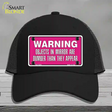 Objects In Mirror Pink Novelty License Plate Hat Mesh / Black