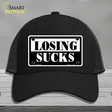 Losing Sucks Novelty License Plate Hat Mesh / Black