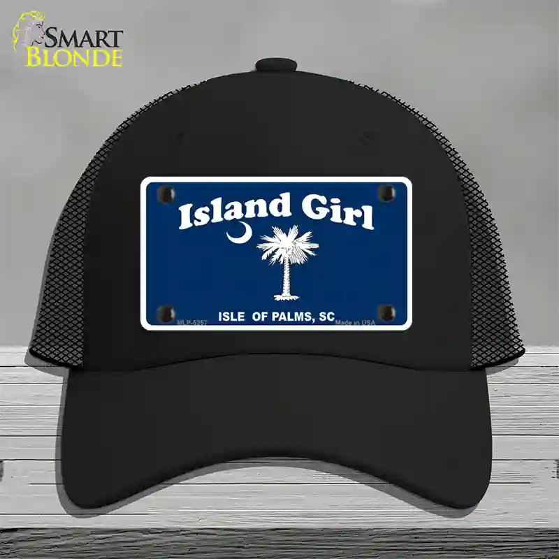 Island Girl Novelty License Plate Hat Mesh / Black