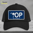 IOP Isle of Palms Blue Novelty License Plate Hat Mesh / Black