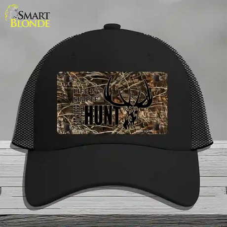 Eat Sleep Hunt Novelty License Plate Hat Mesh / Black