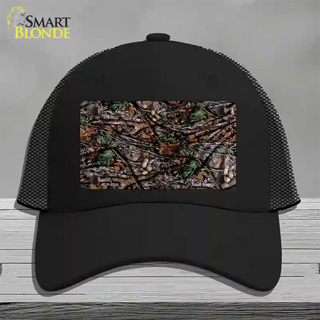 Branches Camouflage Novelty License Plate Hat Mesh / Black