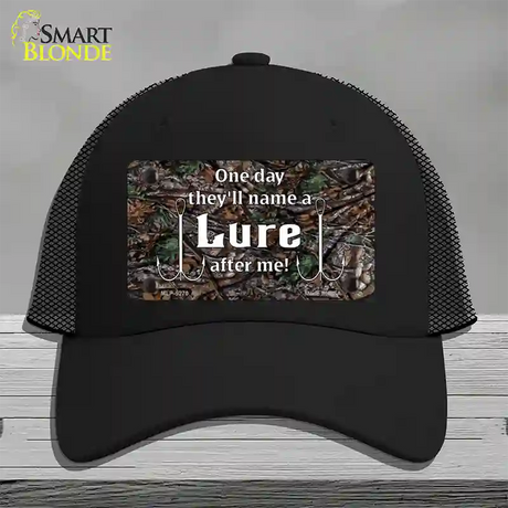 Name A Lure After Me Novelty License Plate Hat Mesh / Black