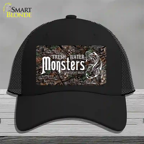 Fresh Water Monsters Novelty License Plate Hat Mesh / Black