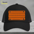 Orange Black Anchor Novelty License Plate Hat Mesh / Black