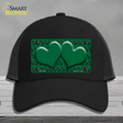 Green Black Anchor Green Heart Center Novelty License Plate Hat Mesh / Black