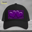 Purple Black Anchor Purple Heart Center Novelty License Plate Hat Mesh / Black