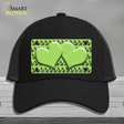 Lime Green Black Anchor Lime Green Heart Center Novelty License Plate Hat Mesh / Black