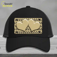 Gold Black Anchor Gold Heart Center Novelty License Plate Hat Mesh / Black