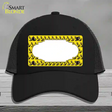 Yellow Black Anchor Scallop Center Novelty License Plate Hat Mesh / Black