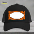 Orange Black Anchor Scallop Center Novelty License Plate Hat Mesh / Black