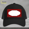 Red Black Anchor Scallop Center Novelty License Plate Hat Mesh / Black