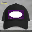 Purple Black Anchor Scallop Center Novelty License Plate Hat Mesh / Black