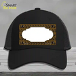 Brown Black Anchor Scallop Center Novelty License Plate Hat Mesh / Black