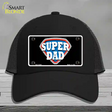 Super Dad Novelty License Plate Hat Mesh / Black